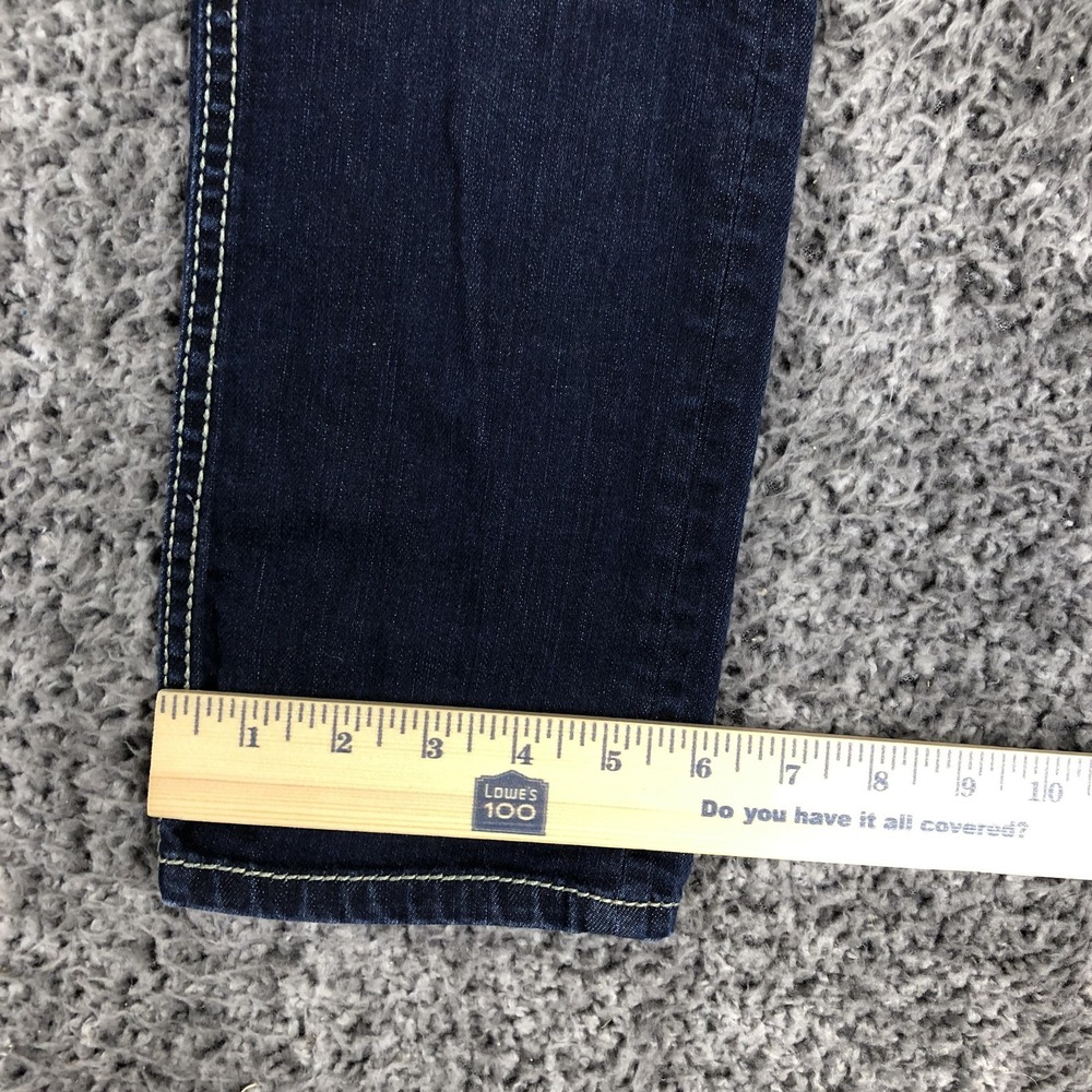 BKE Stella Straight Jeans Womens 25R Blue Med Wash Low Rise Slim Stretch Denim - Picture 7 of 14